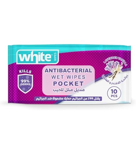 وايت مناديل مبلل جيب 4علبه